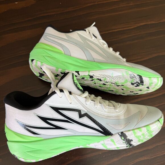 Size 13 - Lamel-O Basketball Shoes Green and White PUMA MB.02 Lo LaMel-O - Picture 11 of 11
